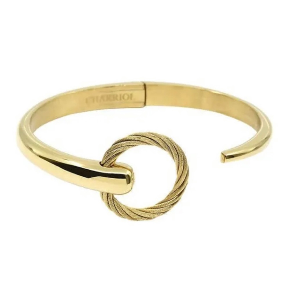 Charriol Infinity Zen Steel & Gold PVD Cable Bangle